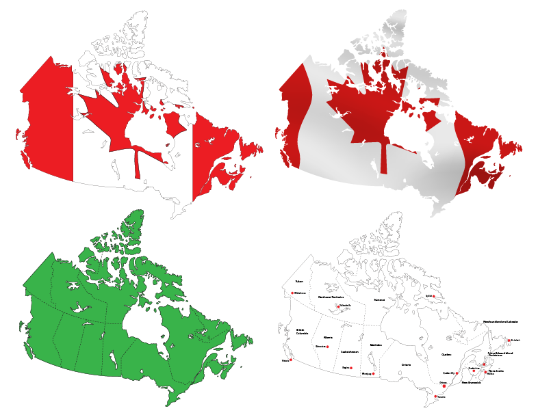 Maps of Canada | Cheap Vector Art